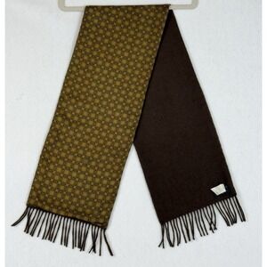 Donald J Trump Signature Collection Scarf 100% Silk Pattern & 100% Wool Solid